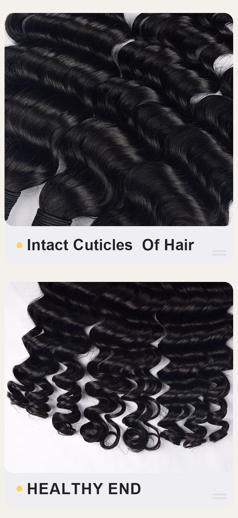 Get beautifully textured hair with these loose deep wave human hair extensions, designed for bulk hair